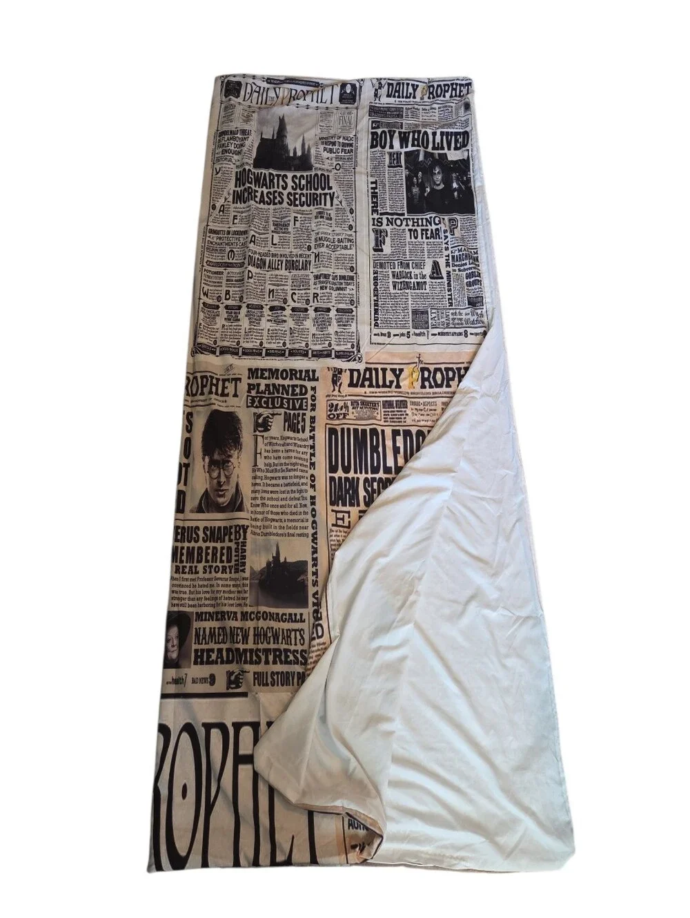 Pottery Barn Teen Harry Potter Daily Prophet Newspaper Print Twin Duvet Cover